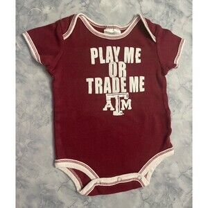 Texas A&M University Aggies Baby Onesie Bodysuit Clothes Outfit, Size 6-9 months